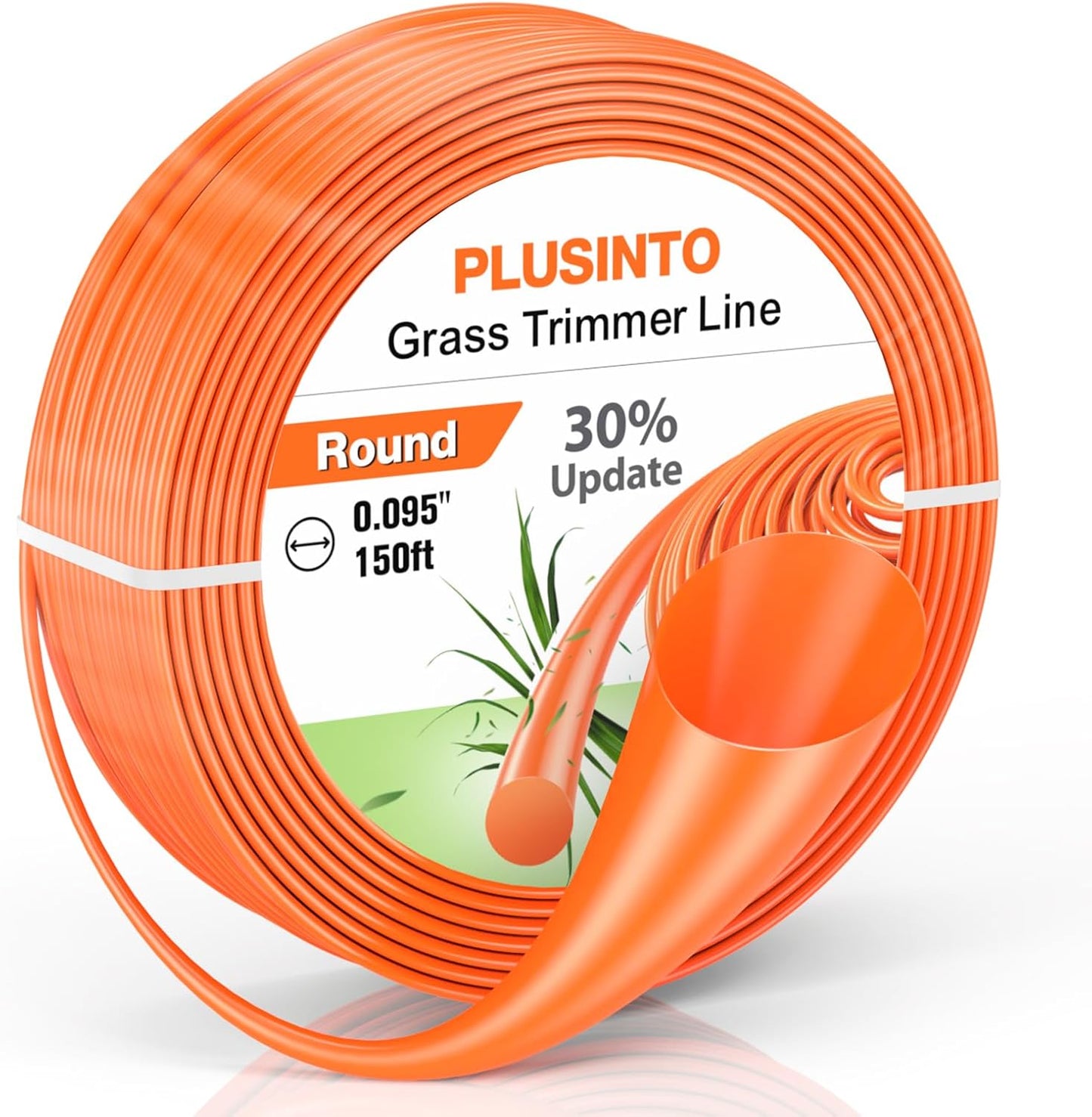 Skiennix .095" String Trimmer Line - 150 Feet Premium Nylon for Universal Replacement | Orange, 2.4mm