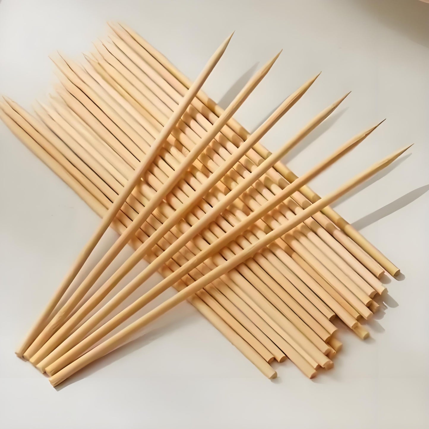 AOPANDA 6 Natural Bamboo Skewers Sticks for Marshmallows，BBQ，Kabob，Grilling，Barbecue，Kitchen,Roasting，Camping.More Size Choices 6"/8"/10"/12"/36"(100 PCS Φ=4mm)