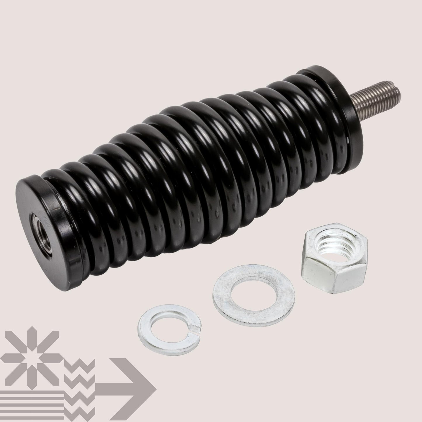 True MODS Black Heavy-Duty Stainless Steel CB Radio Antenna Spring Mount Base [3/8" 24 Thread] for Offroad UTV ATV SxS Side-by-Side 4 Wheeler Polaris RZR Razor Can-Am Maverick X3 Semi Truck Vehicle