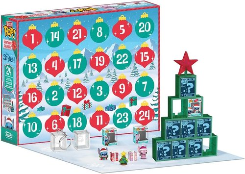 Funko Pop! Bitty Countdown Calendar - Stitch Holiday Surprise - 24 Collectible Vinyl Mini Figures | Perfect Gift for Kids