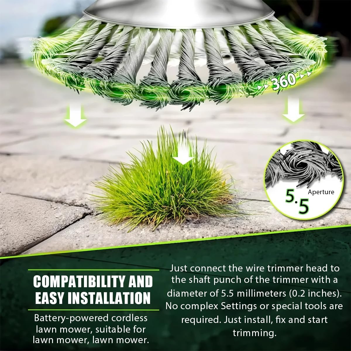 Steel Wire Grass Trimmer Head by 2025 - 6-Inch Universal Replacement for Electric Trimmers | 6 Blades
