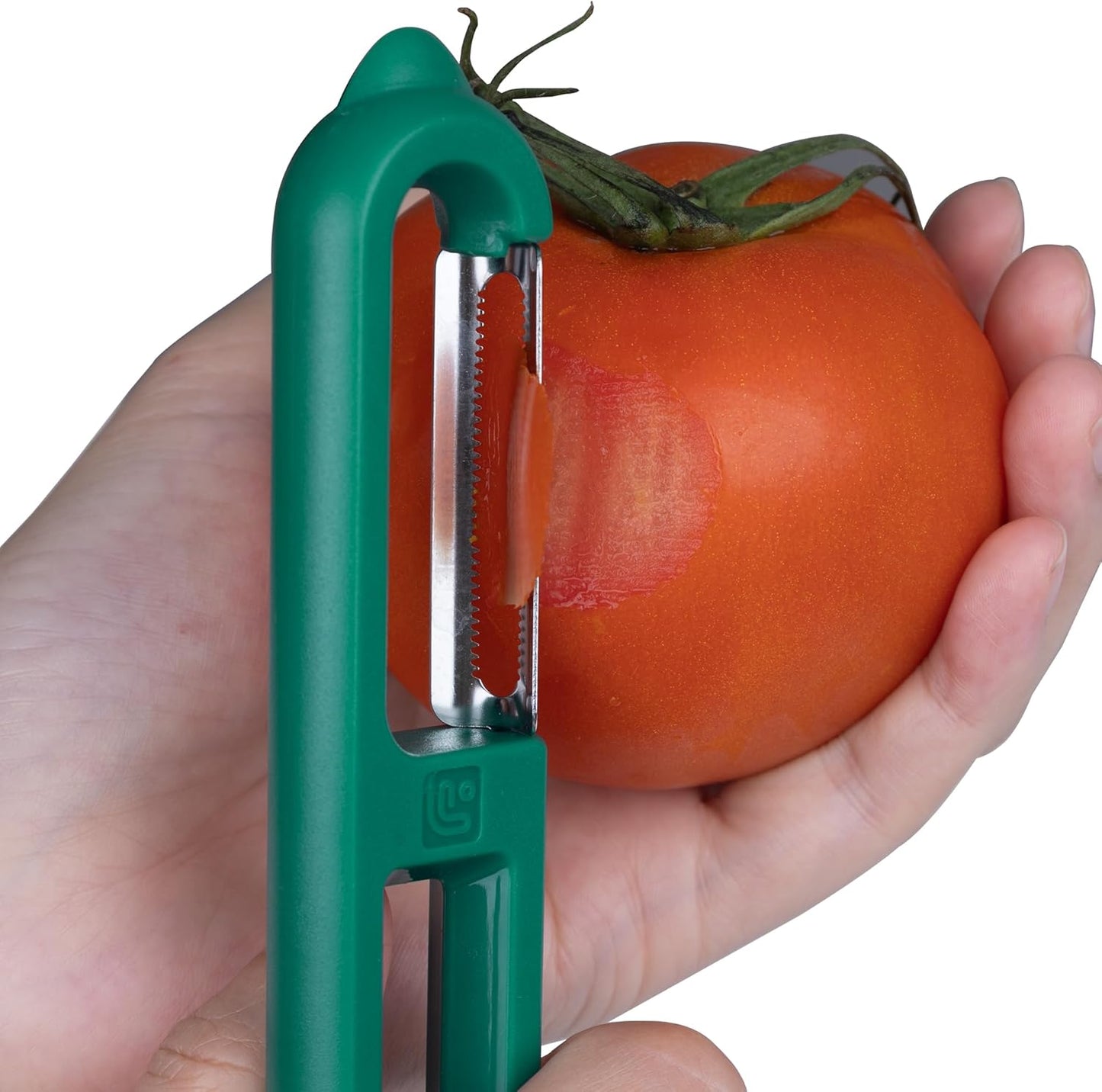 Linoroso Serrated Fruit Peeler - Japanese Stainless Steel Vegetable Peeler with Comfortable Handle | Dishwasher Safe