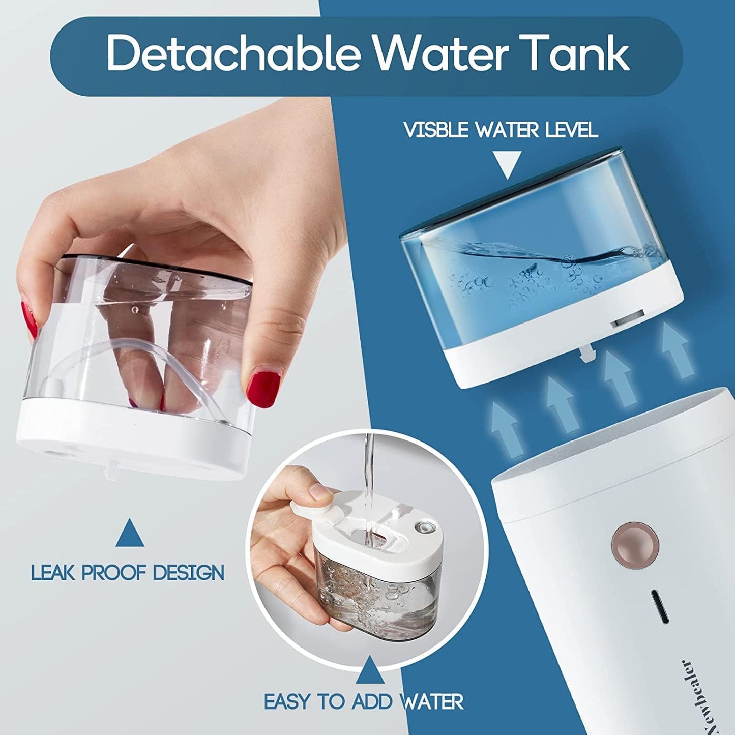 Newbealer Handheld Clothes Steamer - 1200W Travel Steamer with Dual Steam Levels | Lightweight & Foldable, 180ml Capacity