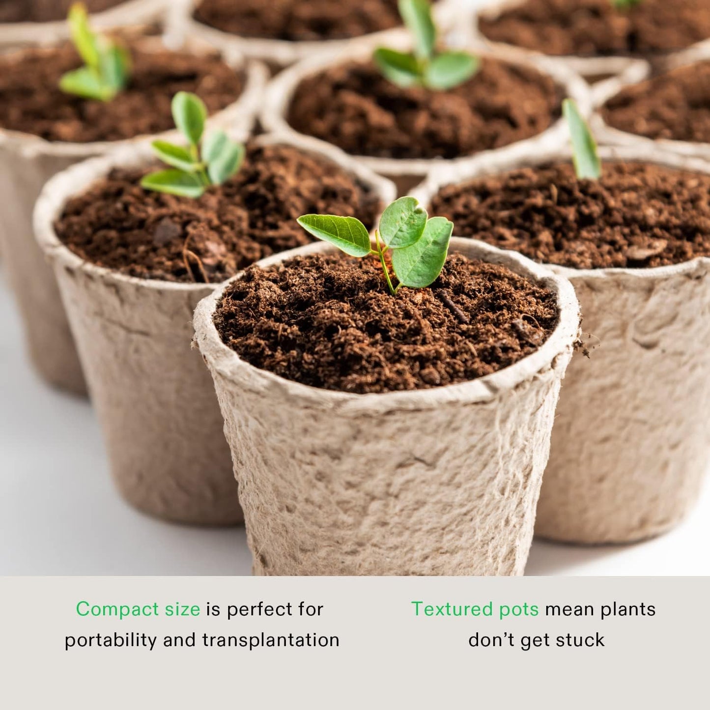 VIVOSUN 3.15-Inch Peat Pots - 30 Pack Seed Starting Pots with Drainage Holes & 20 Plant Labels