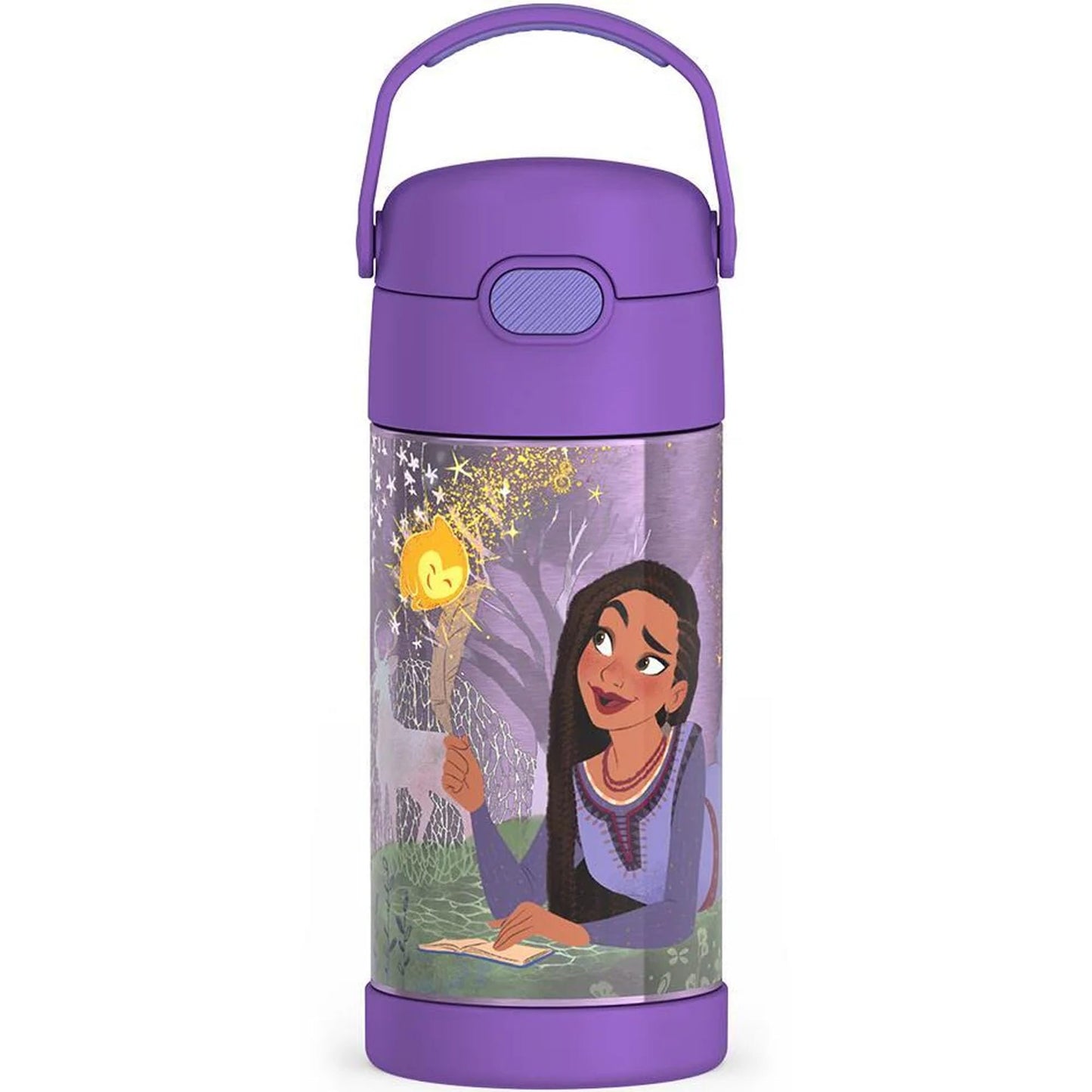 THERMOS FUNTAINER Water Bottle with Straw - 12 Ounce - Kids Stainless Steel Vacuum Insulated Water Bottle with Lid, Wish