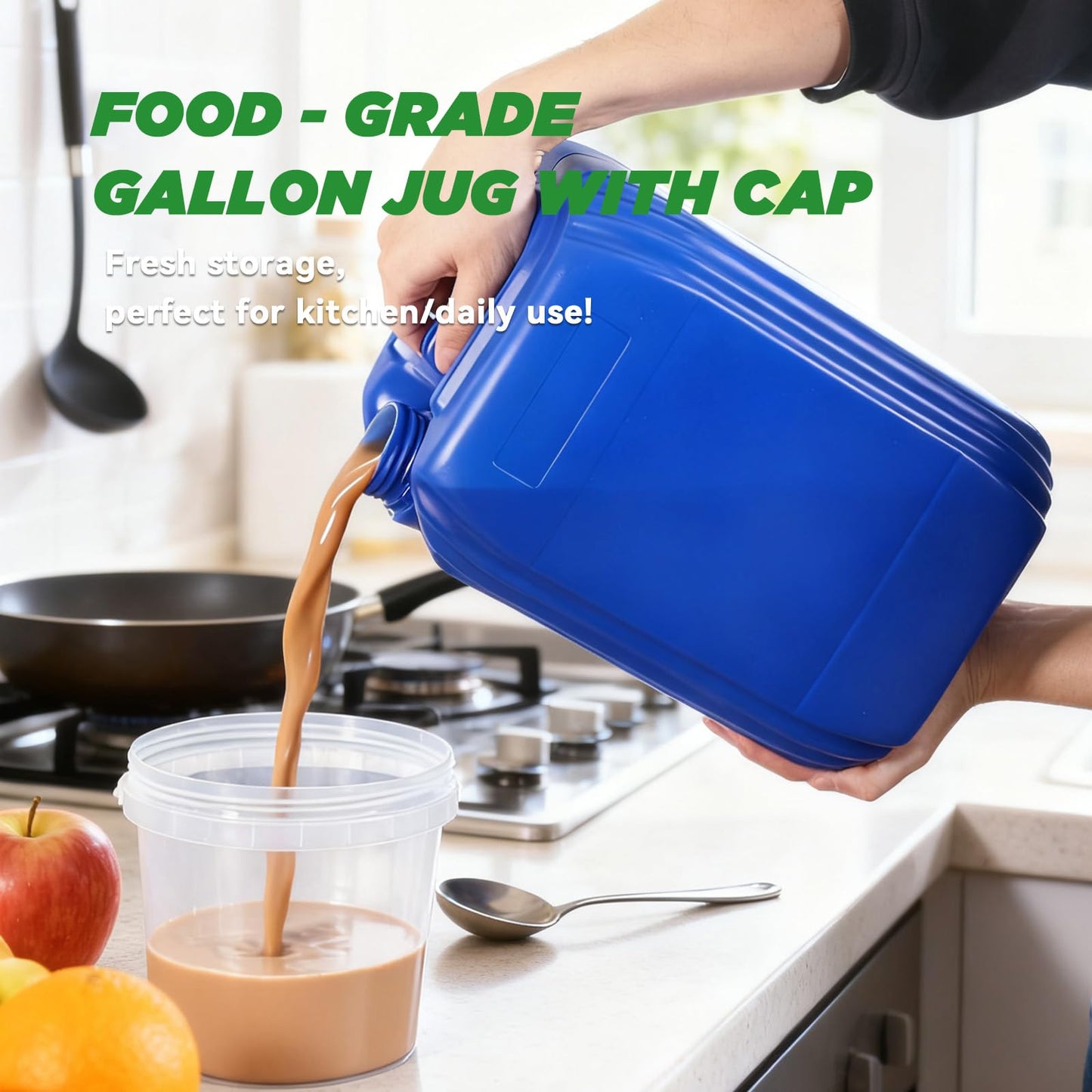 UMETASS Hdpe Carboy Plastic Jar 2 Pack 2.6 Gallon Water Storage Containers - Blue Plastic Jerry can with Sealed Inner Lids & Transparent Level Lines, Perfect for Home & Emergency Supplies