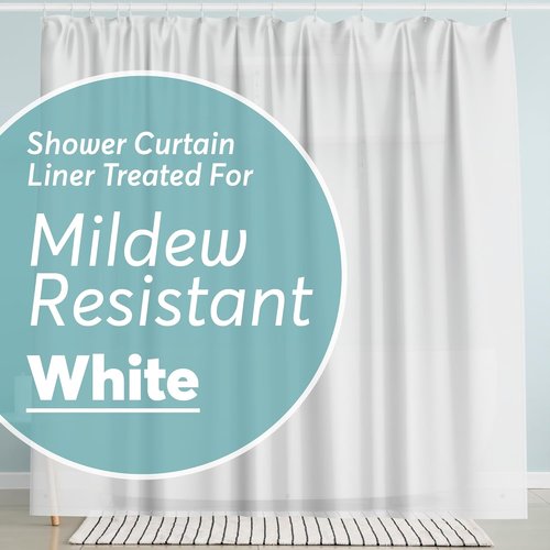 BigFoot Shower Curtain Liner - Premium 72 x 72 PEVA with Rustproof Grommets & Magnetic Weights | Odor-Free, White