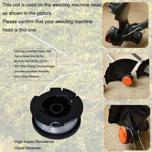 Black Decker AF1003ZP String Trimmer Replacement Spool - Compatible with Multiple Models | Durable Design