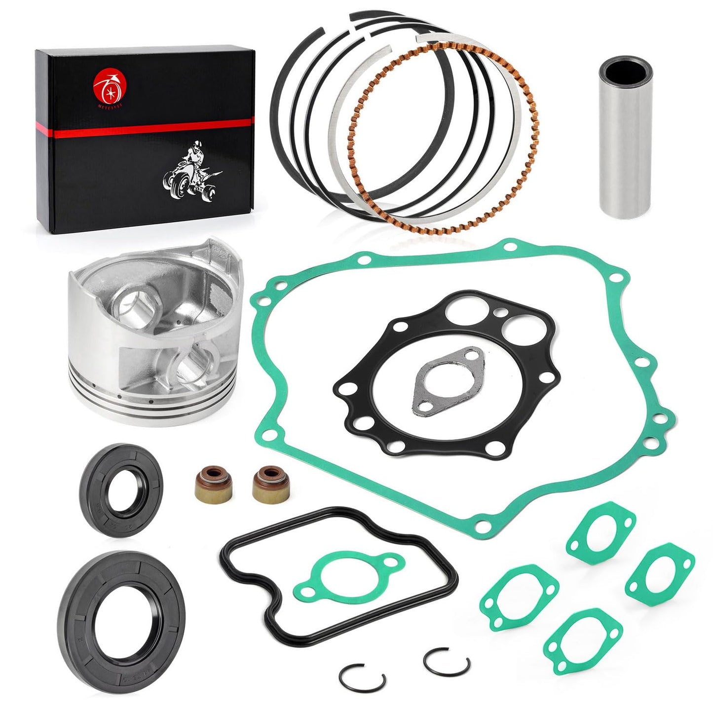 Top End Rebuild Kit Piston Ring Gasket Seal For Club Car Golf Cart DS Precedent FE350 1996-2006 1017449-01