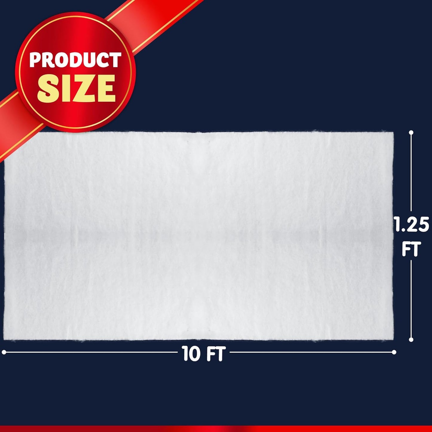 JOYIN Christmas Snow Blanket Roll - Thick White Soft Fake Snow Cover for Holiday Decor | 15In x 10Ft, 2PCS