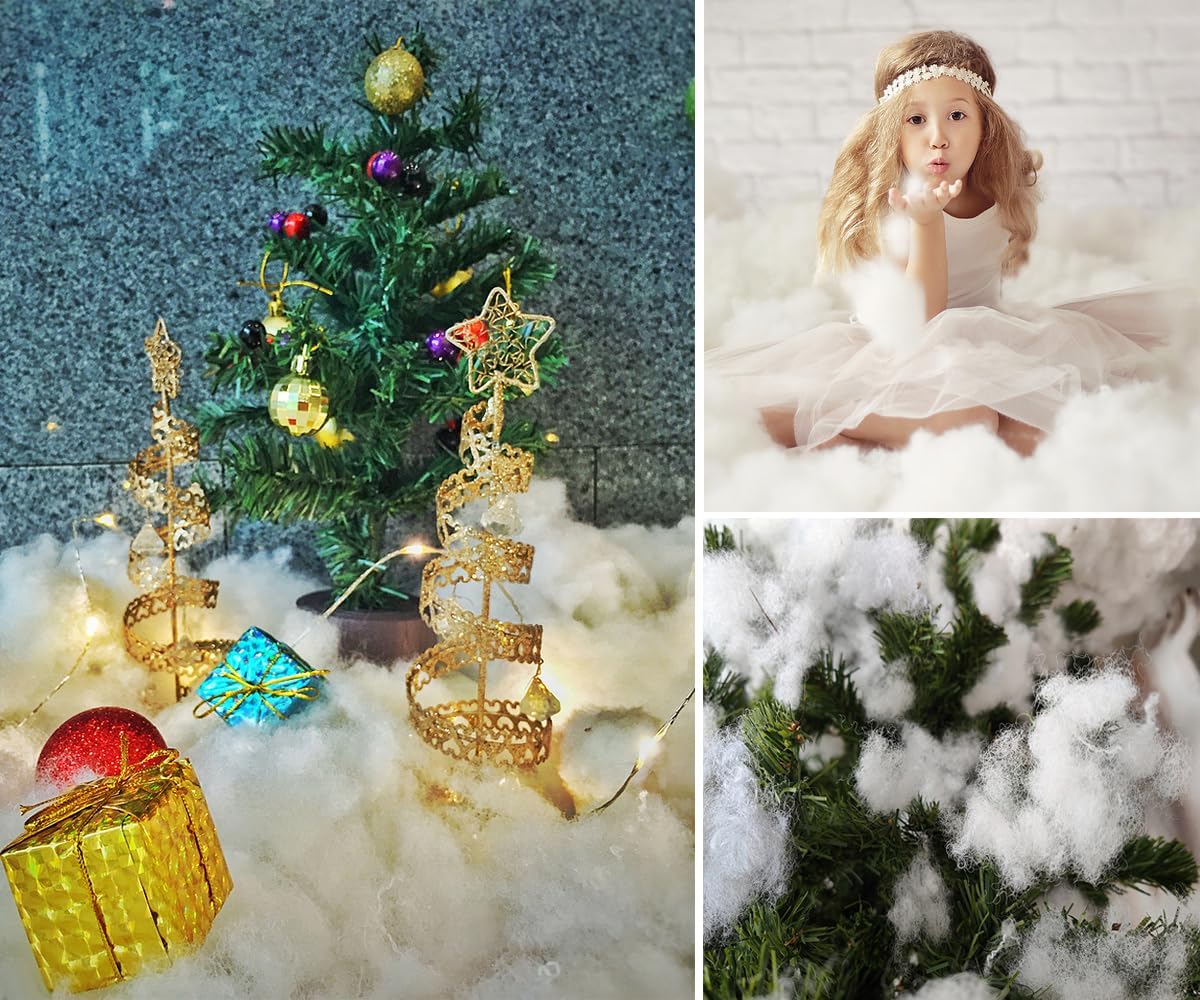 Regine Switzerland Christmas Fake Snow Decor - 14oz Fluffy Artificial Snow for Holiday Displays