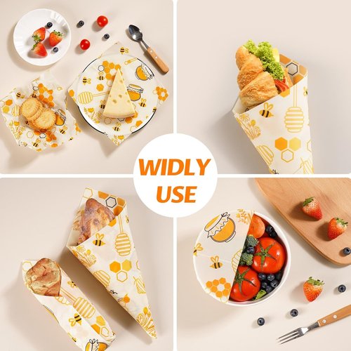 Beeswax Wraps - Eco-Friendly Reusable Bread Bag & Sandwich Wrap | Organic Sustainable Food Storage