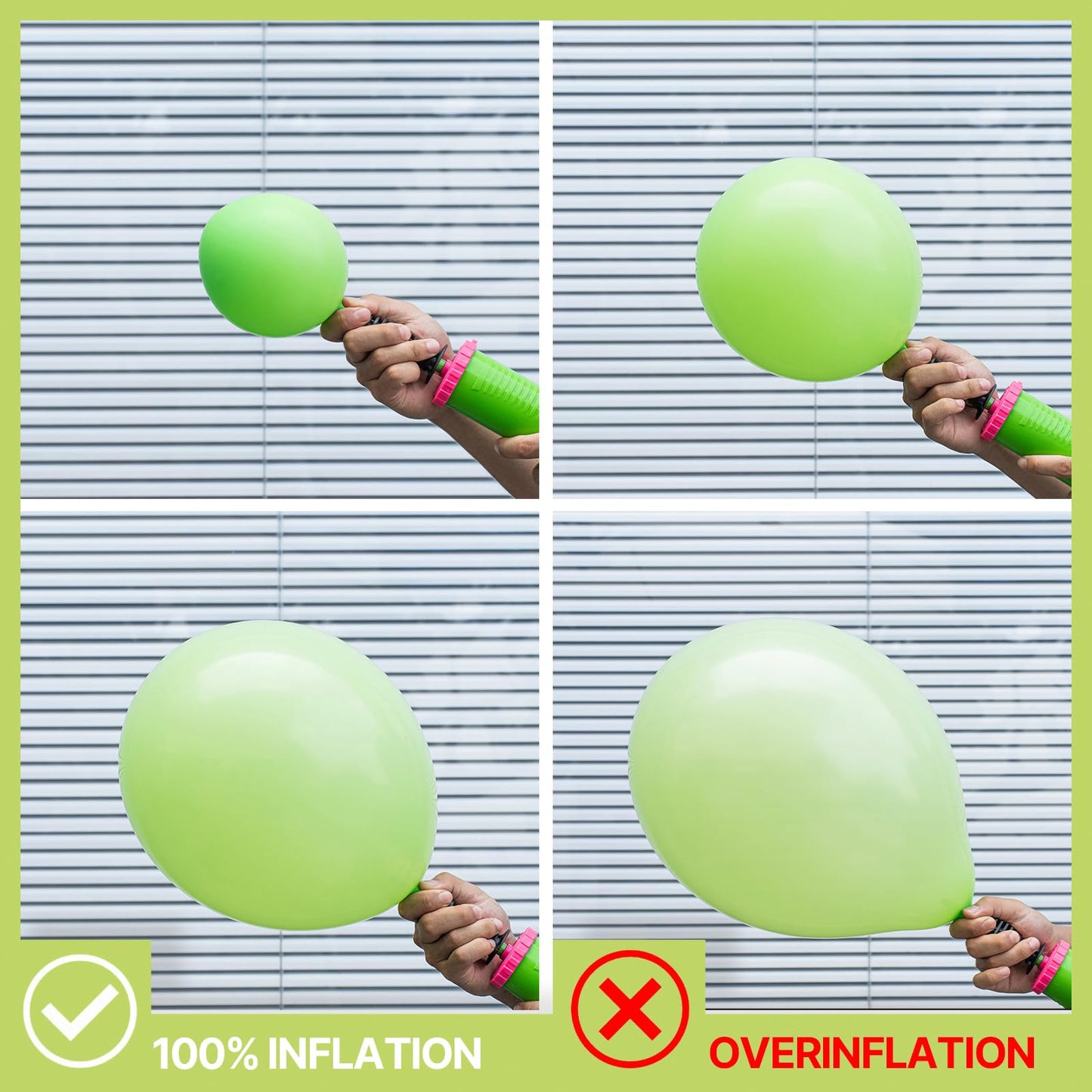 PartyWoo Lime Green Balloons 100pcs 5 Inch Light Green Latex Helium Balloons for Graduation Wedding Baby Shower Anniversary Birthday Dinosaur Jungle Golf Football Theme Party Decorations Green-Y6