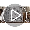 KUTA 3' x 5' Red/White Christmas Enreyway Rug | Non-Slip, Machine Washable, Low-Pile Moroccan Boho