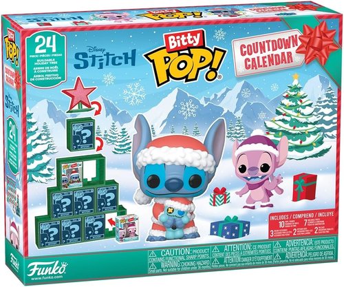 Funko Pop! Bitty Countdown Calendar - Stitch Holiday Surprise - 24 Collectible Vinyl Mini Figures | Perfect Gift for Kids
