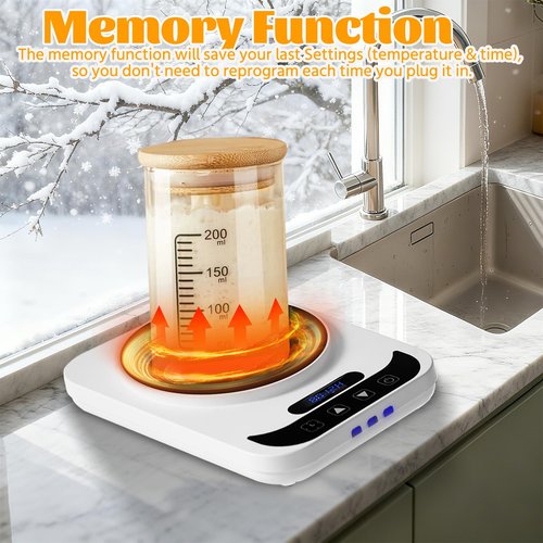 Bread Starter Warmer - Sourdough Starter Warmer Electric with Precise 1°F Thermostat Control (70-100°F) - Sour Dough Heating Mat Pad - 12H Timer - Memory Function - Sourdough Warming Mat