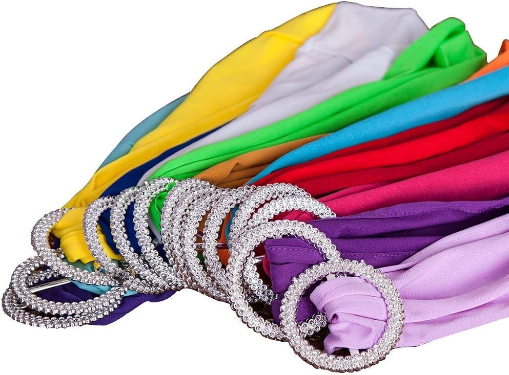 MDS Spandex Chair Sashes - Premium Stretch Covers with Buckle Slider for Weddings & Events | Magenta, Pack of 75