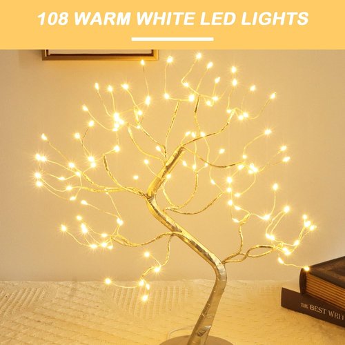 Fairy Light Tree | 108 LED Twinkle Lamp with Timer & 8 Lighting Modes | Warm White Home Decor
