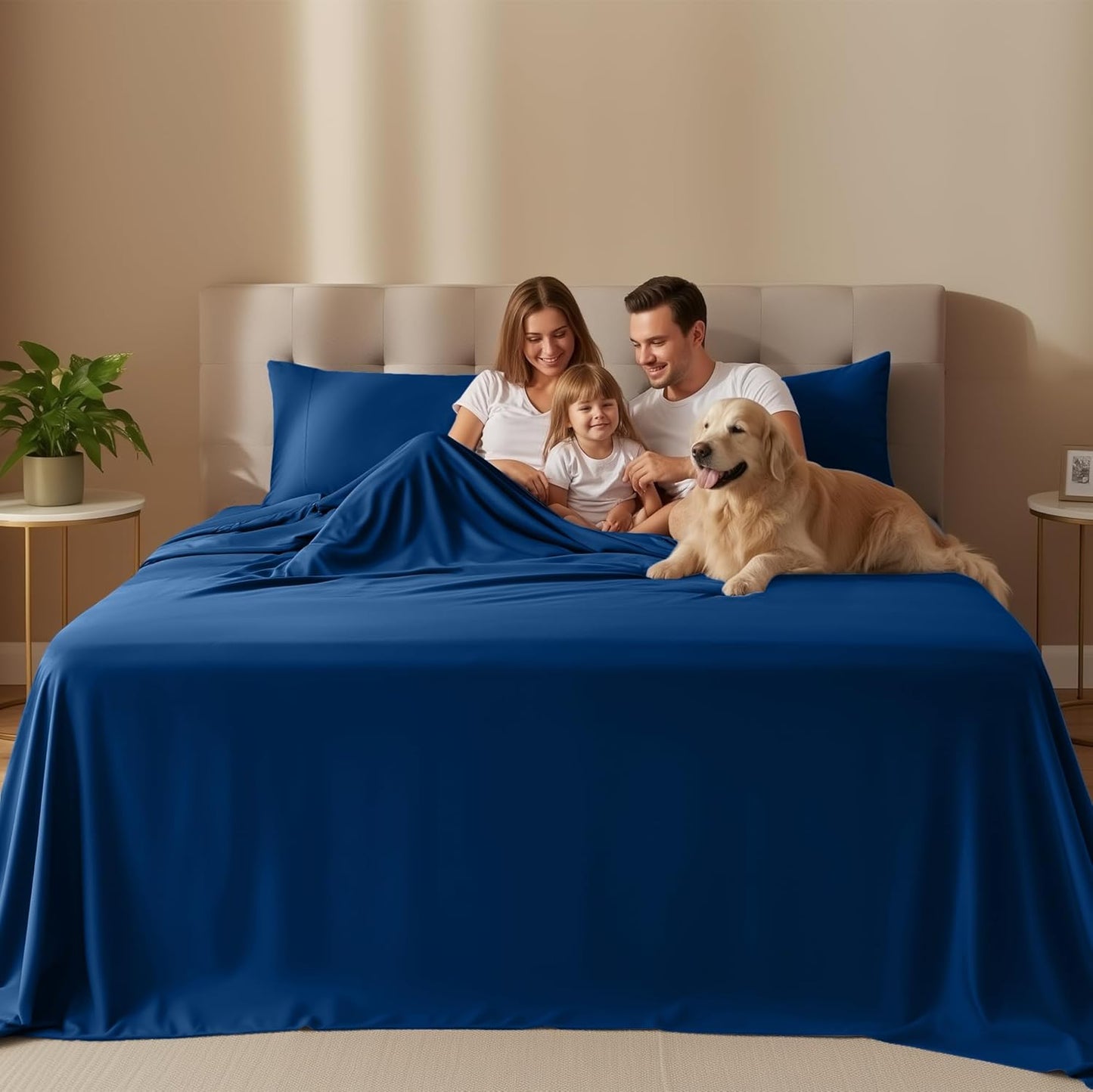 Utopia Bedding King Size Sheet Set - 4-Piece Soft Microfiber Bed Sheets | Oeko-Tex Certified (Dusk Blue)