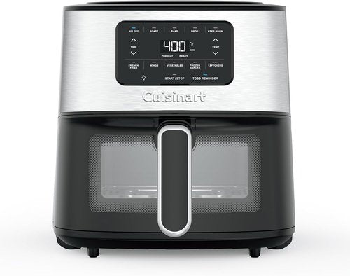 Cuisinart Air Fryer - 6-Quart Large Capacity with 5 Cooking Functions | Stainless Steel & Black