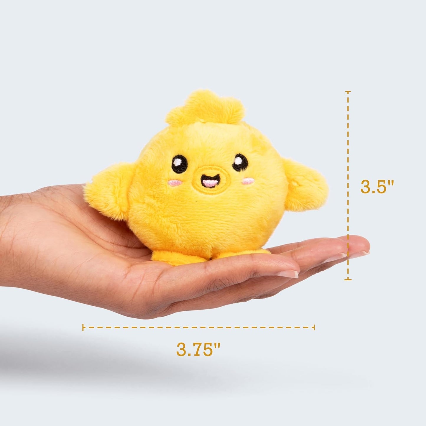 Relatable Emotional Support Chickies - Cuddly Plush Stuffed Animals | 5 Squishy Toys with Carrying Basket