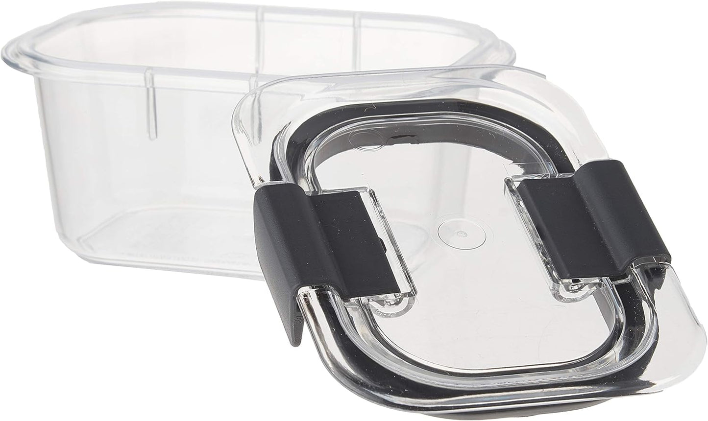 Rubbermaid Brilliance Food Storage Containers - Small 1.3 Cup Clear 2-Pack for Freshness