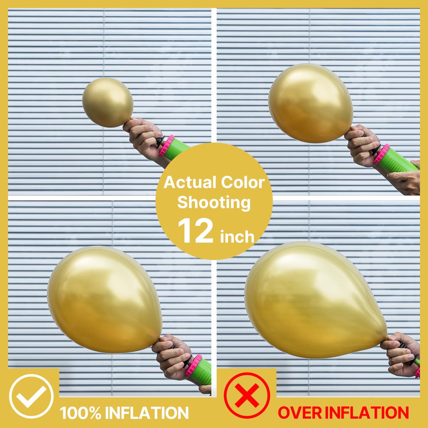 PartyWoo Metallic Gold Balloons 50pcs 5 Inch Chrome Gold Latex Balloons for Birthday Graduation Baby Shower Anniversary Wedding Bachelorette Christmas New Year Tea Party Decorations Gold-G129