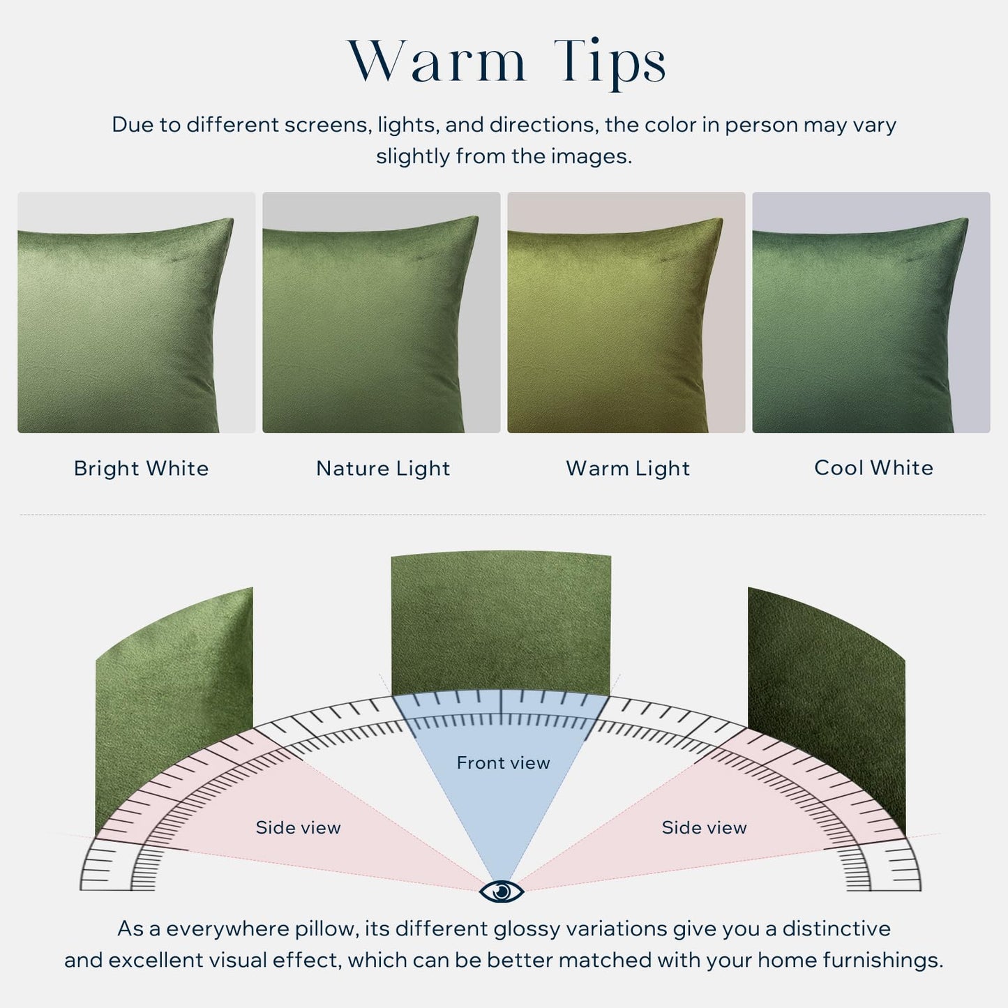 Phantoscope Pack of 2 Velvet Decorative Throw Decorative Pillow Cover Soft Solid Square Cushion Case for Couch Olive Green 18 x 18 inches 45 x 45 cm