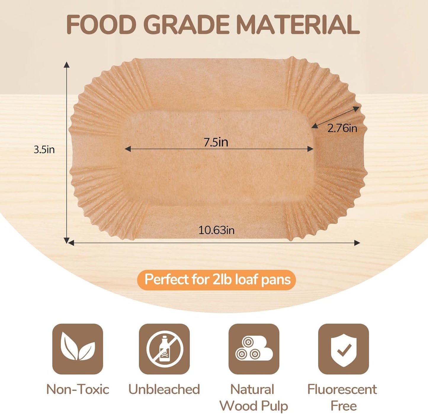 Loaf Pan Liners | 150 Non-Stick Parchment Paper Sheets for 9x5 Loaf Pans - Perfect for Baking
