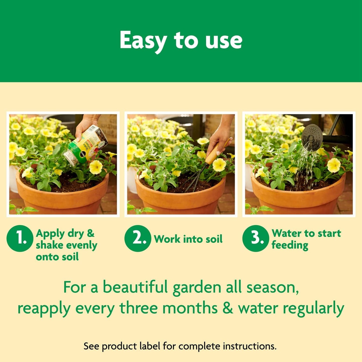 Miracle-Gro Shake 'N Feed All Purpose Plant Food - Feeds Indoor & Outdoor Plants for 3 Months, 1 lb.