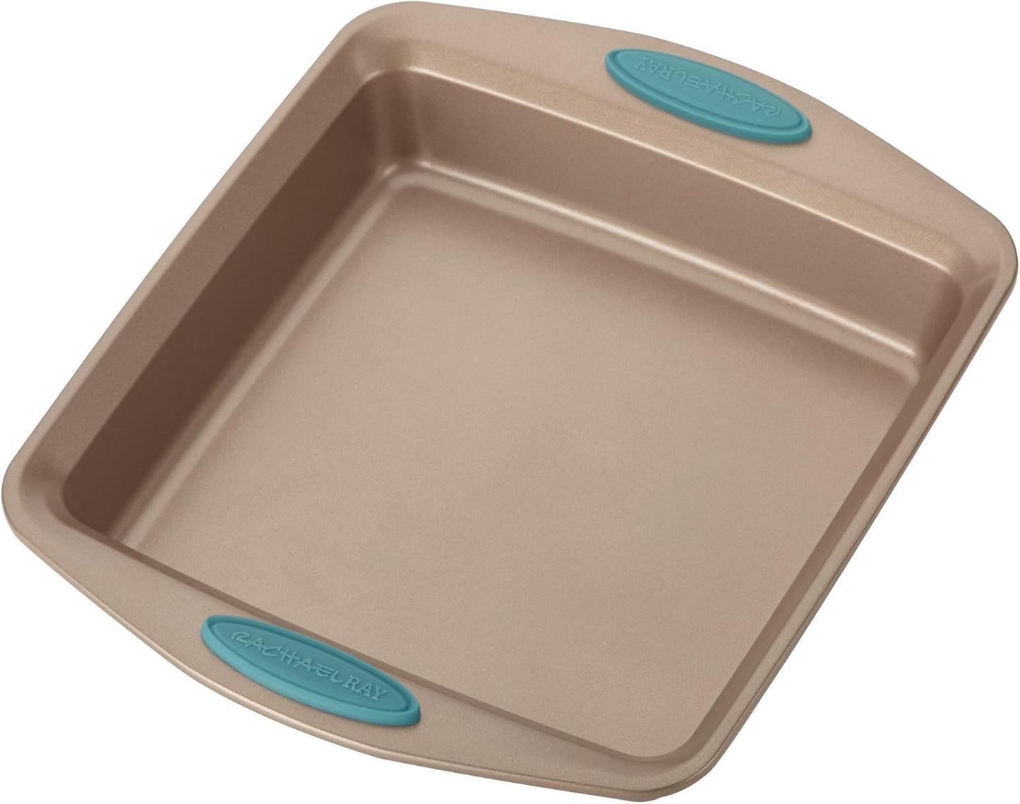 Rachael Ray Cucina Nonstick Baking Pan - 9 Inch Square Cake Pan in Brown Finish