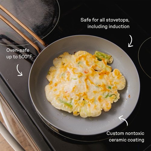 Great Jones Large Frying Pan - 10.25 Inch Nonstick Ceramic Coating | PTFE & PFOA-Free, Induction & Oven Safe