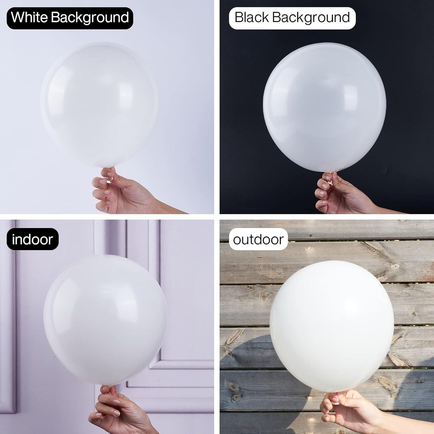 PartyWoo Metallic Gold & White Balloons - 100 Pcs for Stunning Celebrations