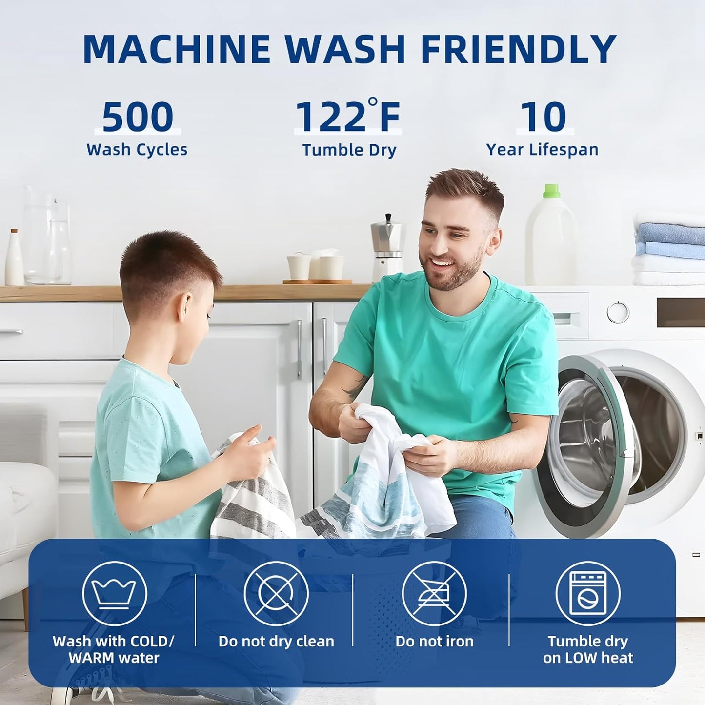 MEELUS Padded Twin Mattress Protector - Breathable Waterproof Cover | Soft, Noiseless & Washable, White