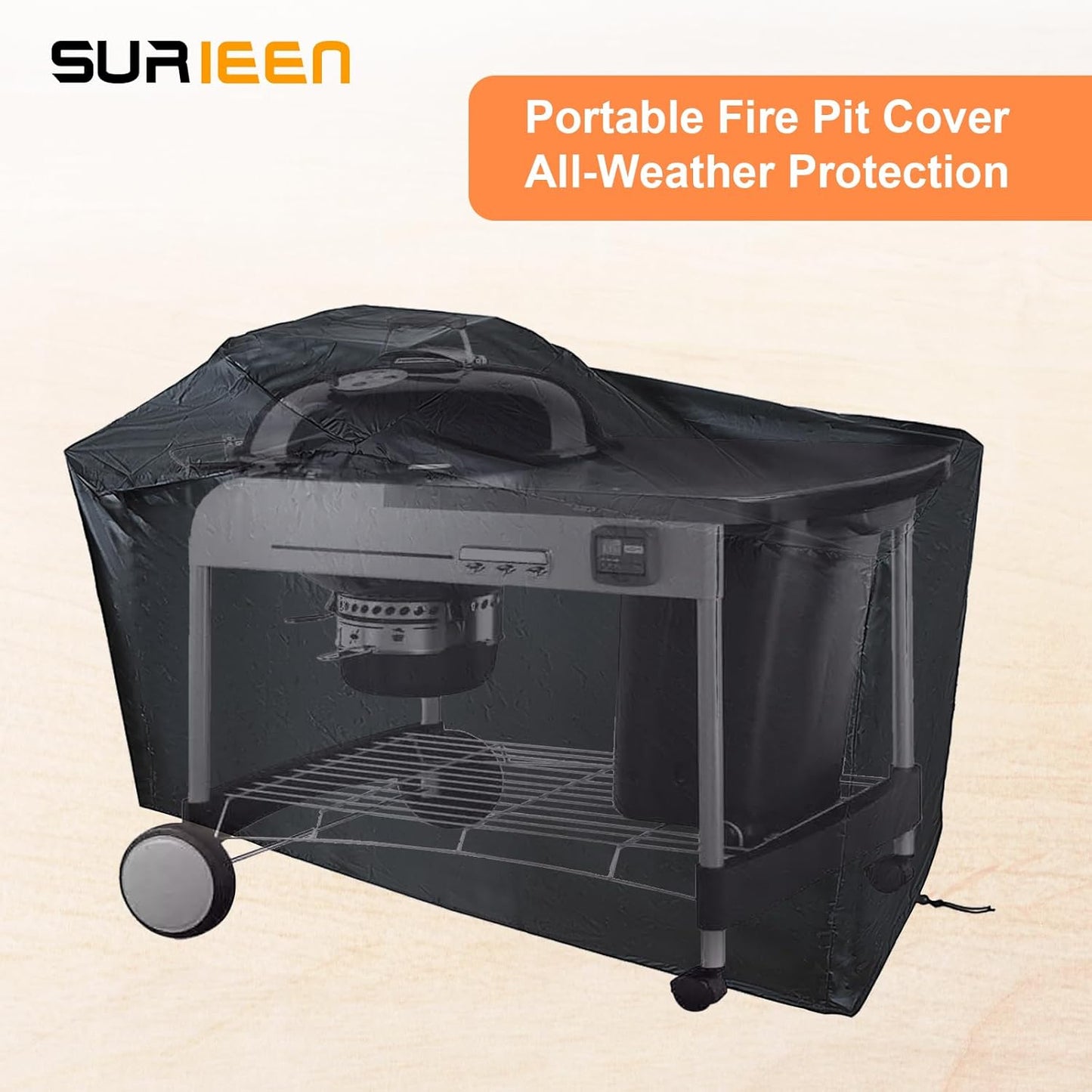 Weber 7152 Grill Cover - Waterproof & Fade Resistant for 22" Performer Deluxe | Premium Charcoal Protection