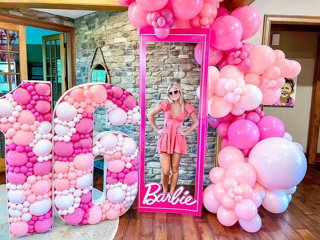 Kelfara Pink Balloon Garland Arch Kit - 109 Pcs Hot Pink & Pastel Latex Balloons | 18, 12, 10, 5 Inch for Weddings & Parties