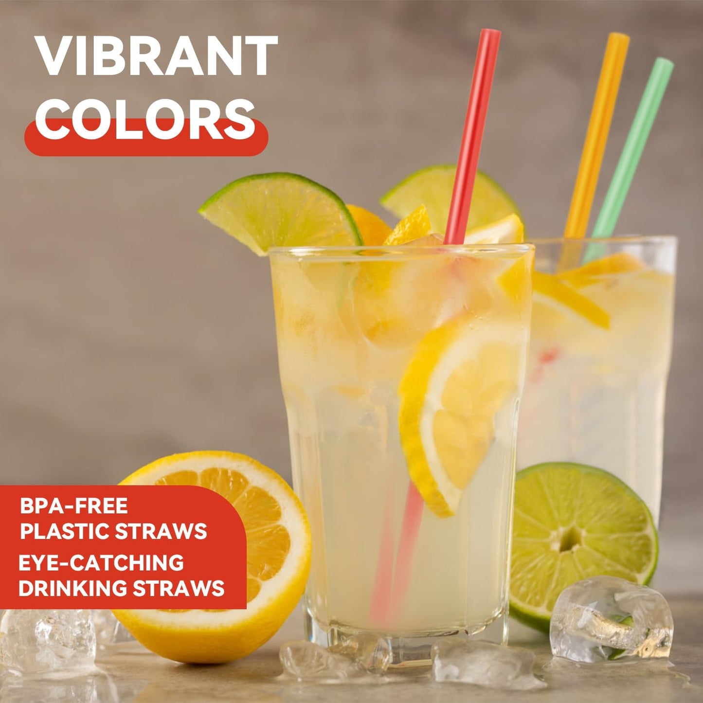 MAQIHAN 100pcs Colorful Drinking Straws - Cocktail Drinking Straws disposable Stirrer Bulk Party 19x0.55CM for Women Men Adults for juice, cocktails