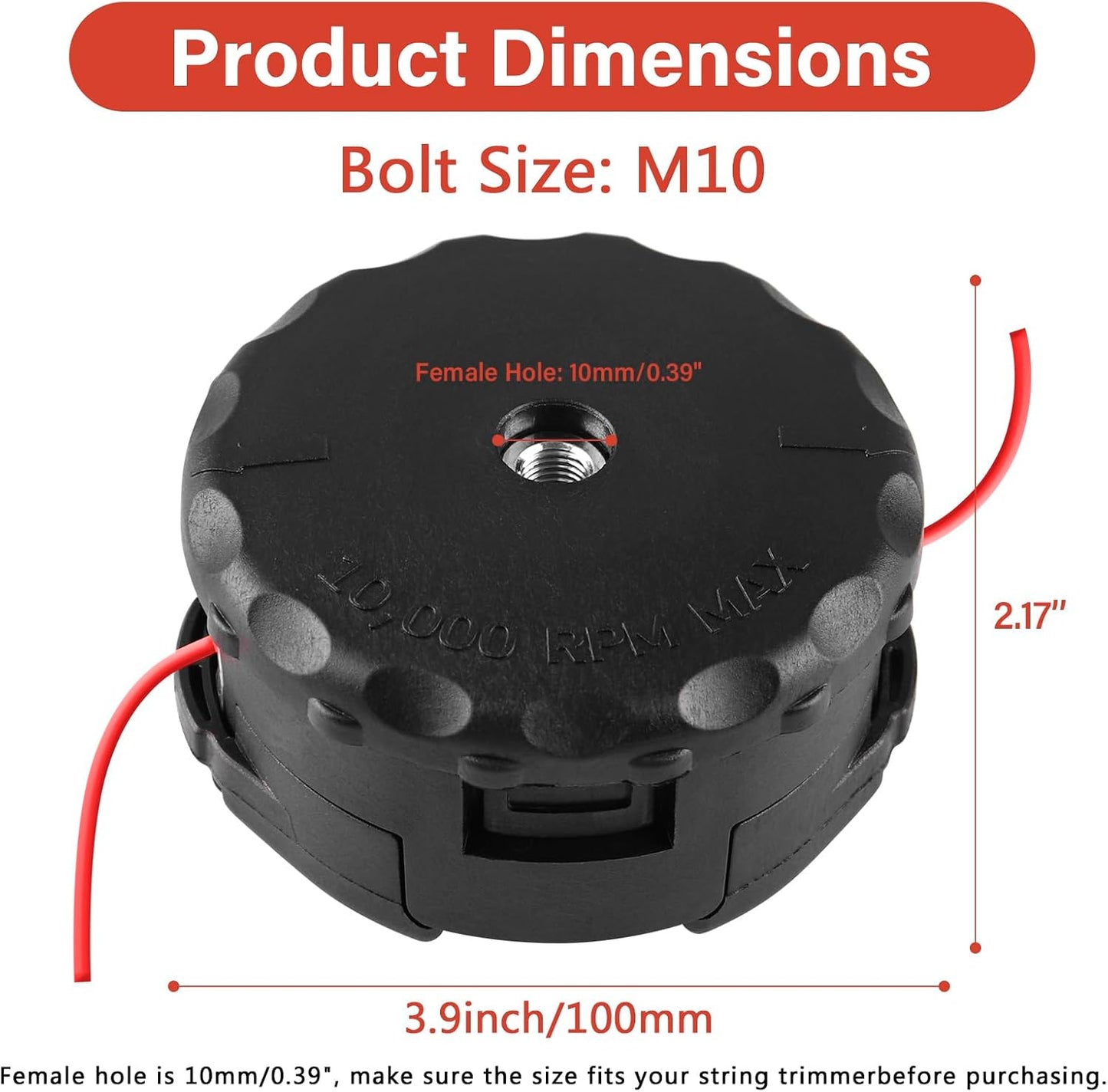 VIABRICO Trimmer Head - Compatible Echo Speed Feed 400 | 5-Pack Replacement for SRM-225, SRM-210, SRM-230