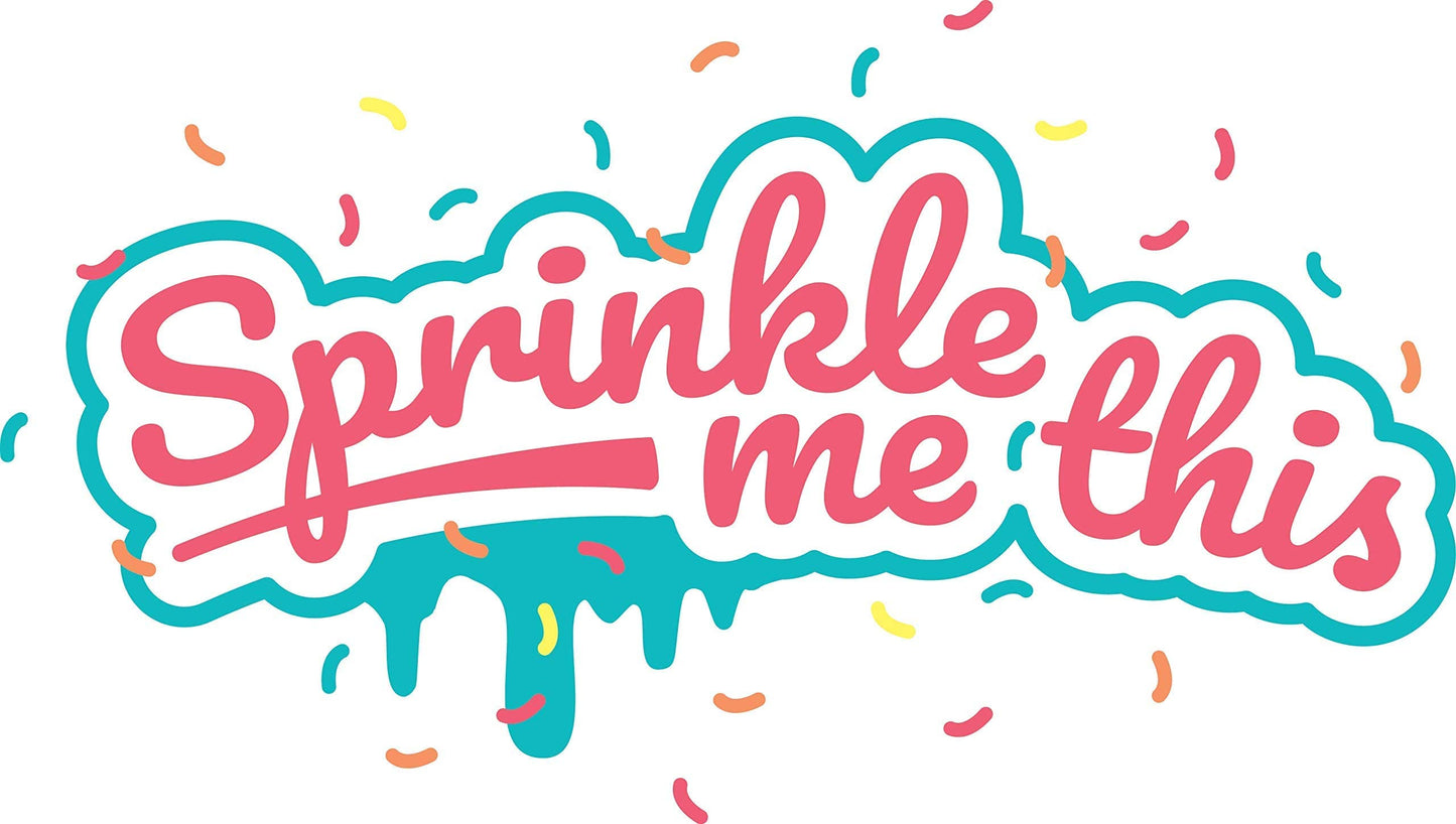 Let it Sprinkle - 12 Oz Resealable Bag - Winter and Christmas Themed Sprinkle Mix - Features Teal, Purple, and White Jimmies, Teal Pearls, and White Snowflake Quins - Cake and Ice Cream Sprinkles