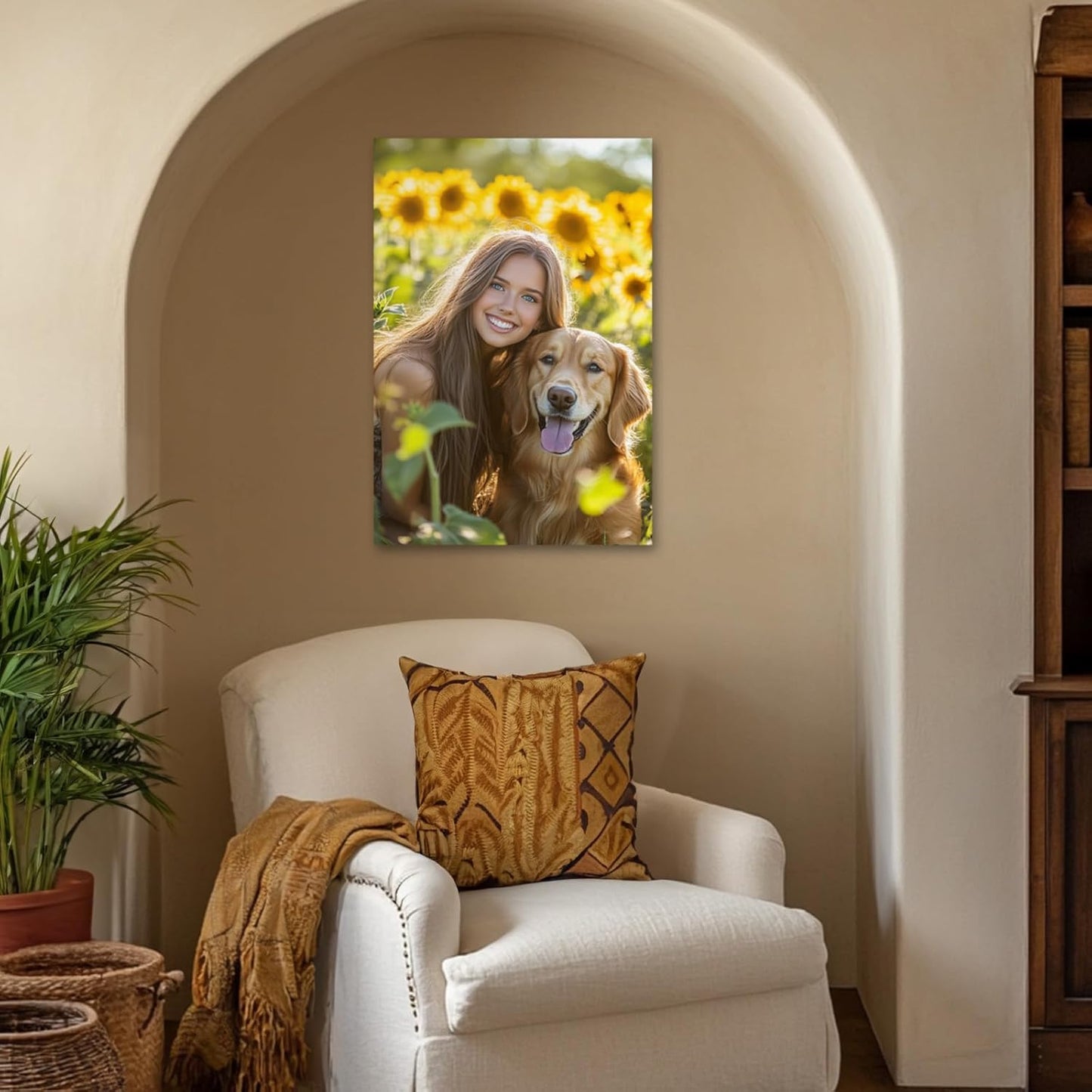 Skiennix Personalized Photo Canvas Print - Custom Wall Art for Family, Pets & Couples | Perfect Gift