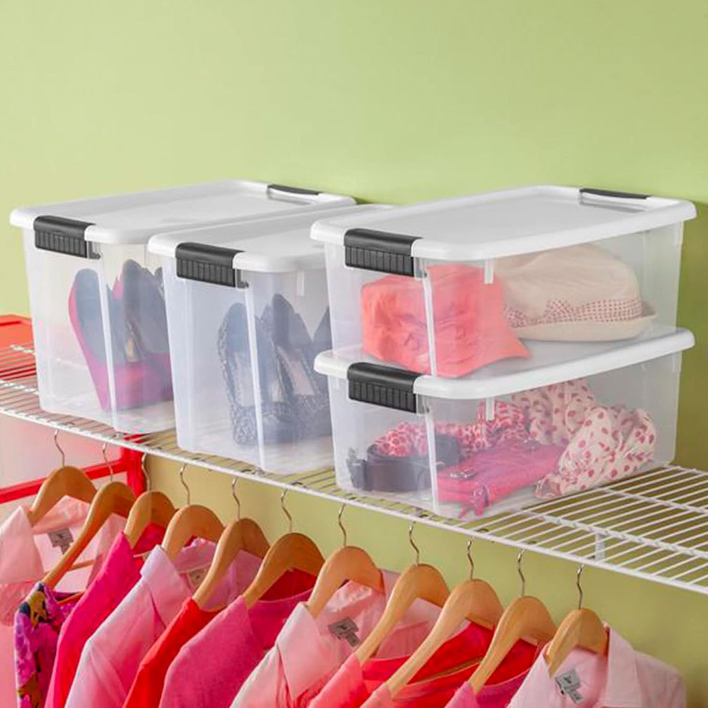 Sterilite 30 Quart Ultra Latching Storage Bins - Clear Plastic Organizing Containers for Home & Office
