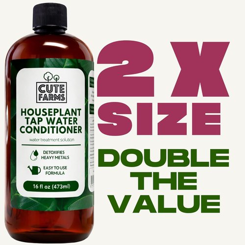 Cute Farms Tap Water Conditioner - Detoxify Heavy Metals, Remove Chlorine & Balance pH | 16oz for Houseplants, Hydroponics & Aquariums