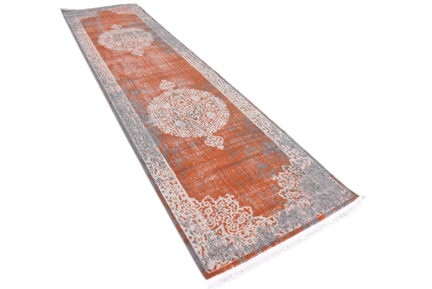 Unique Loom New Classical Collection Area Rug - Olwen (2' 7" x 10' Runner, Terracotta/ Gray)