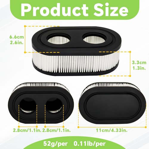 Craftsman Air Filter Replacement - 2PCS Lawn Mower Air Cleaner Cartridge for Toro 500 Series