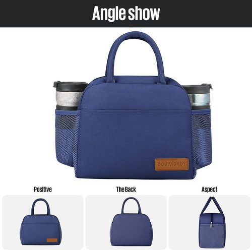 douyadady Lunch Bag Women/Men Lunch Box Women/Men (Dark blue)