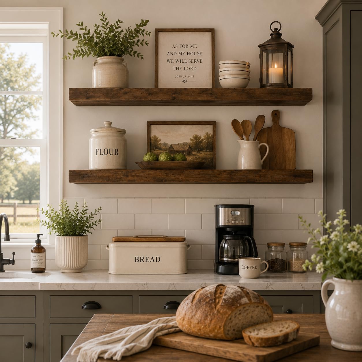 LA GRANGE RANGE® 23.6" Floating Shelves for Wall, 2X Pack, Wall Shelves for Storage & Décor, Perfect for Bathroom, Bedroom, Kitchen, Living Room, Natural Wood Finish with Hidden Bracket - Toasty Brown