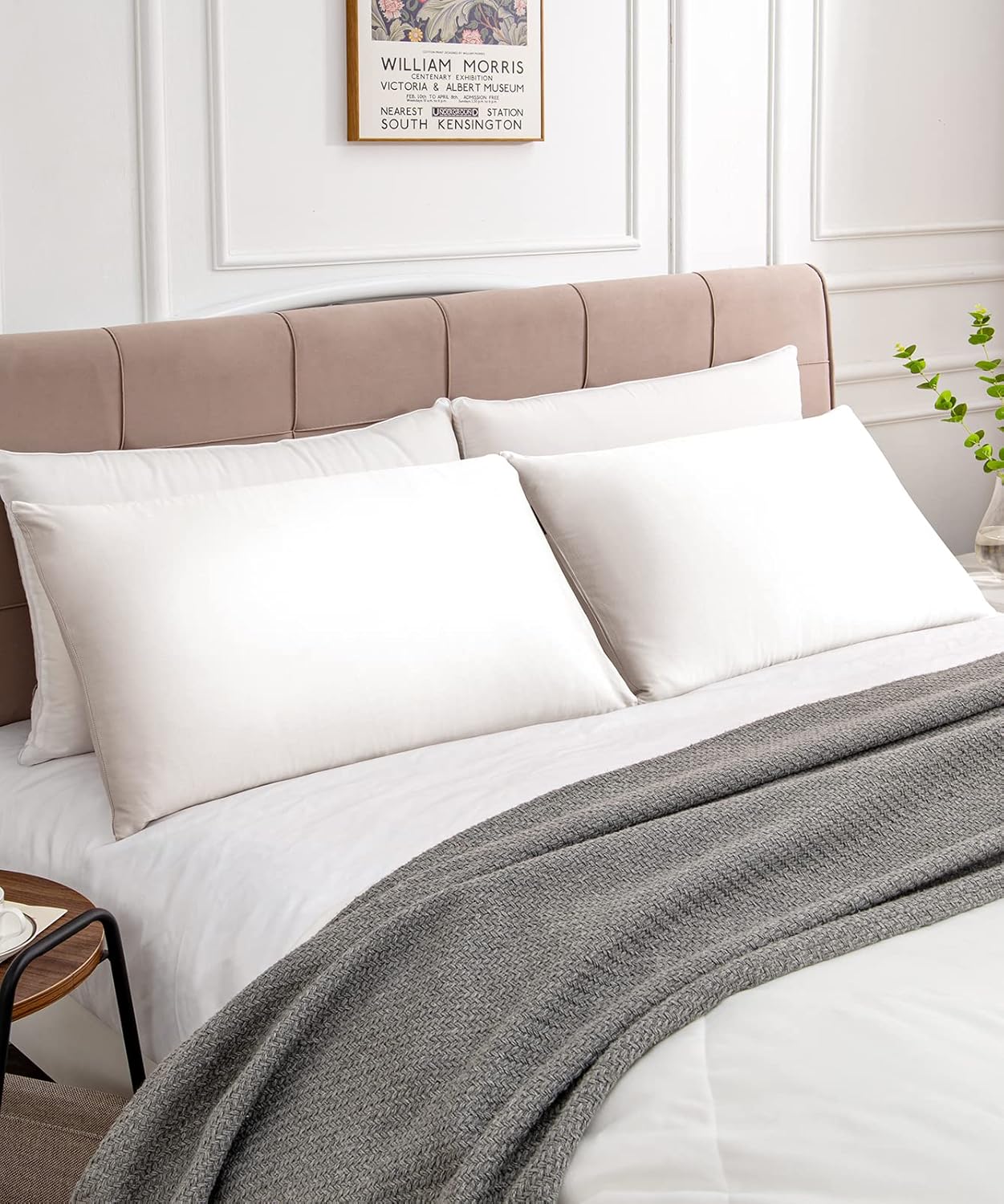 Warmstar Cotton Pillowcases - Set of 2, 600 Thread Count, Soft & Breathable, 20x26 Inches | White