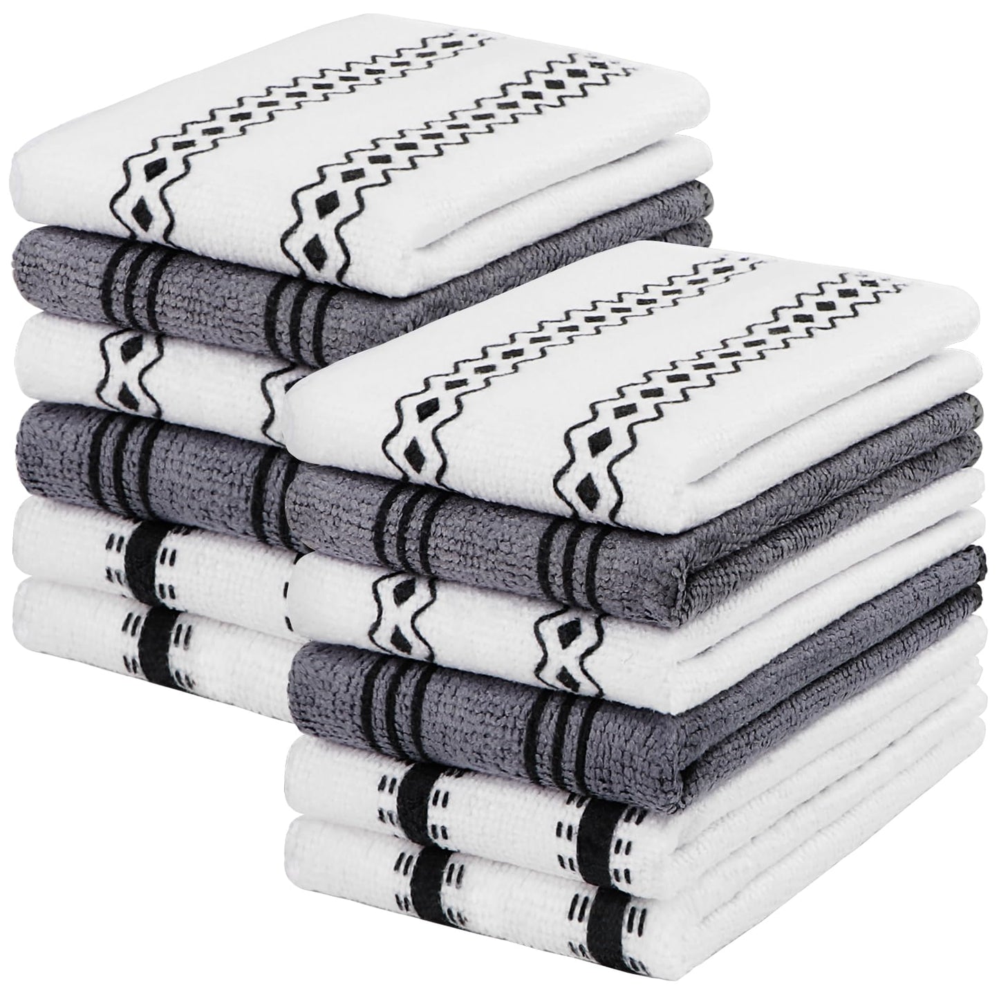 HOMEXCEL Microfiber Cleaning Cloth, Kitchen Towels 12 Pack, Lint Free, Scratch-Free, Highly Absorbent, Reusable Dish Towels for Kitchen and Household