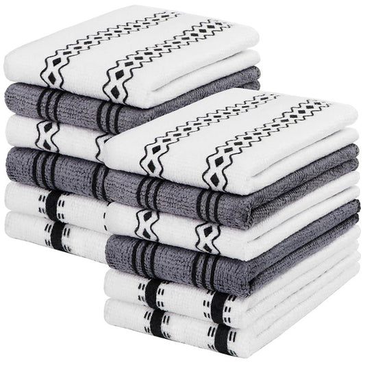 HOMEXCEL Microfiber Cleaning Cloth, Kitchen Towels 12 Pack, Lint Free, Scratch-Free, Highly Absorbent, Reusable Dish Towels for Kitchen and Household