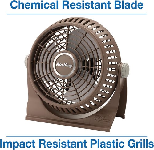 Air King 9525 9-Inch Pivot Fan - 2-Speed Adjustable Airflow for Optimal Comfort